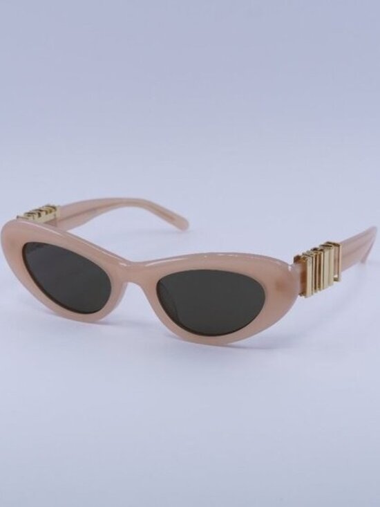 Loewe LW40156U 72E Sunglasses Shiny Pink Cat Eye Frame, Brown Lenses